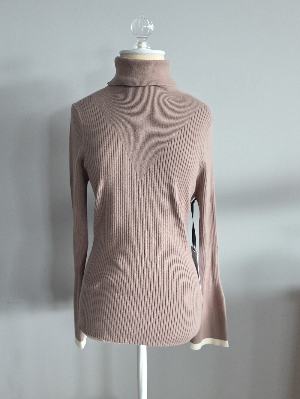 NWT Varley Ravena Rib Knit High Neck Top